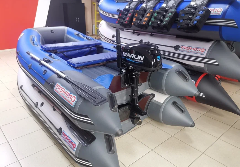 КОМПЛЕКТ ЛОДКА MISHIMO LITE 315 + МОТОР 5л.с в Находке