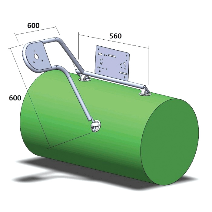 Стойка рулевая с креплением на баллон надувной лодки 25мм в Находке