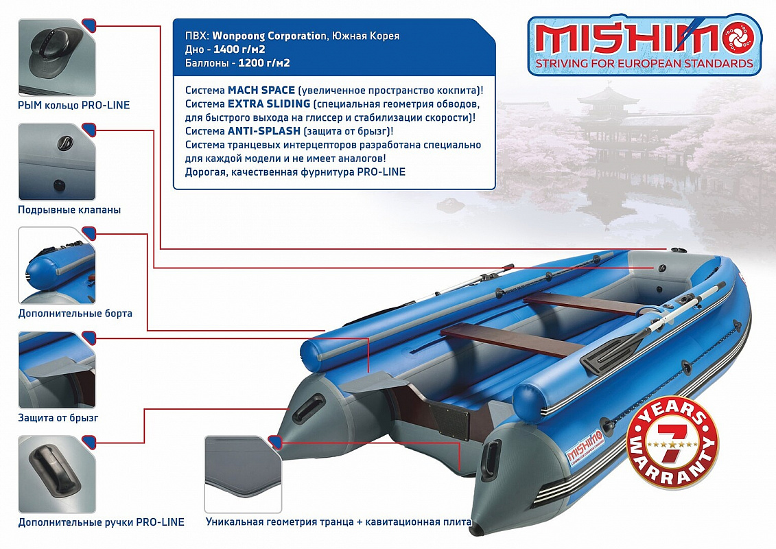 Лодка MISHIMO FAMILY LITE DF 390 в Находке