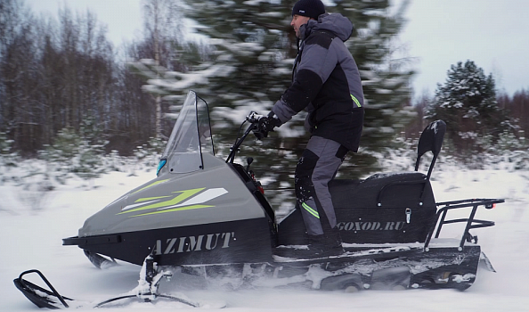 Миниснегоход Бурлак Азимут 24 л.с. , эл.запуск, реверс, тормоз гидравл, капот серый в Находке