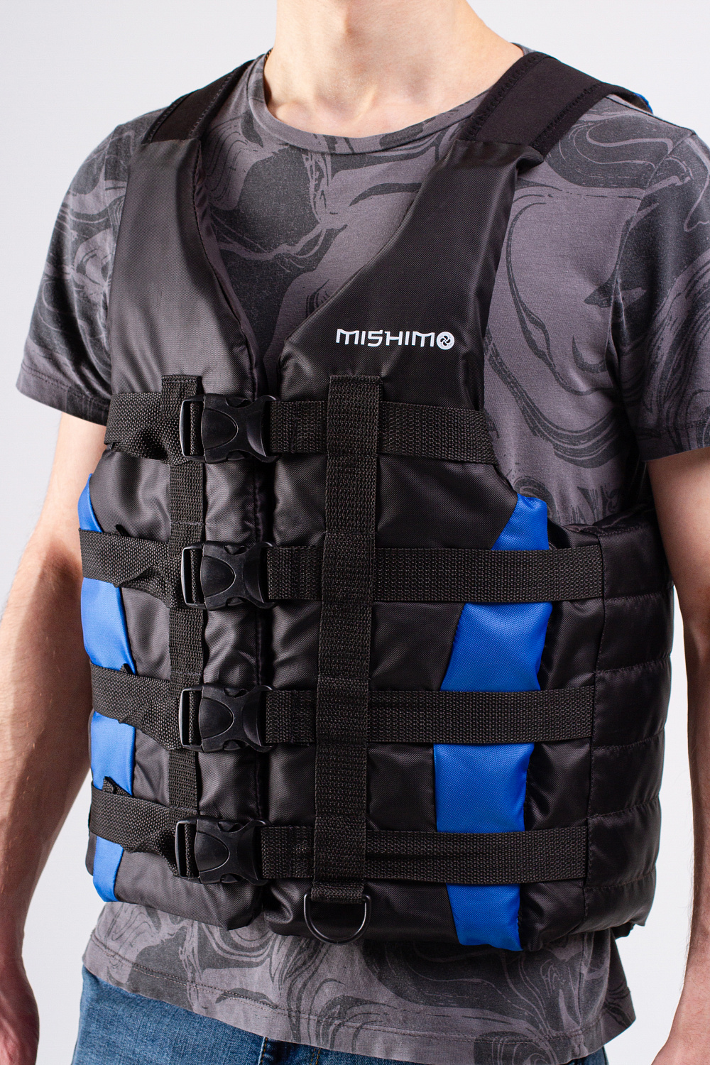 Жилет спасательный MISHIMO PRO Премиум качества Черно-синий в Находке