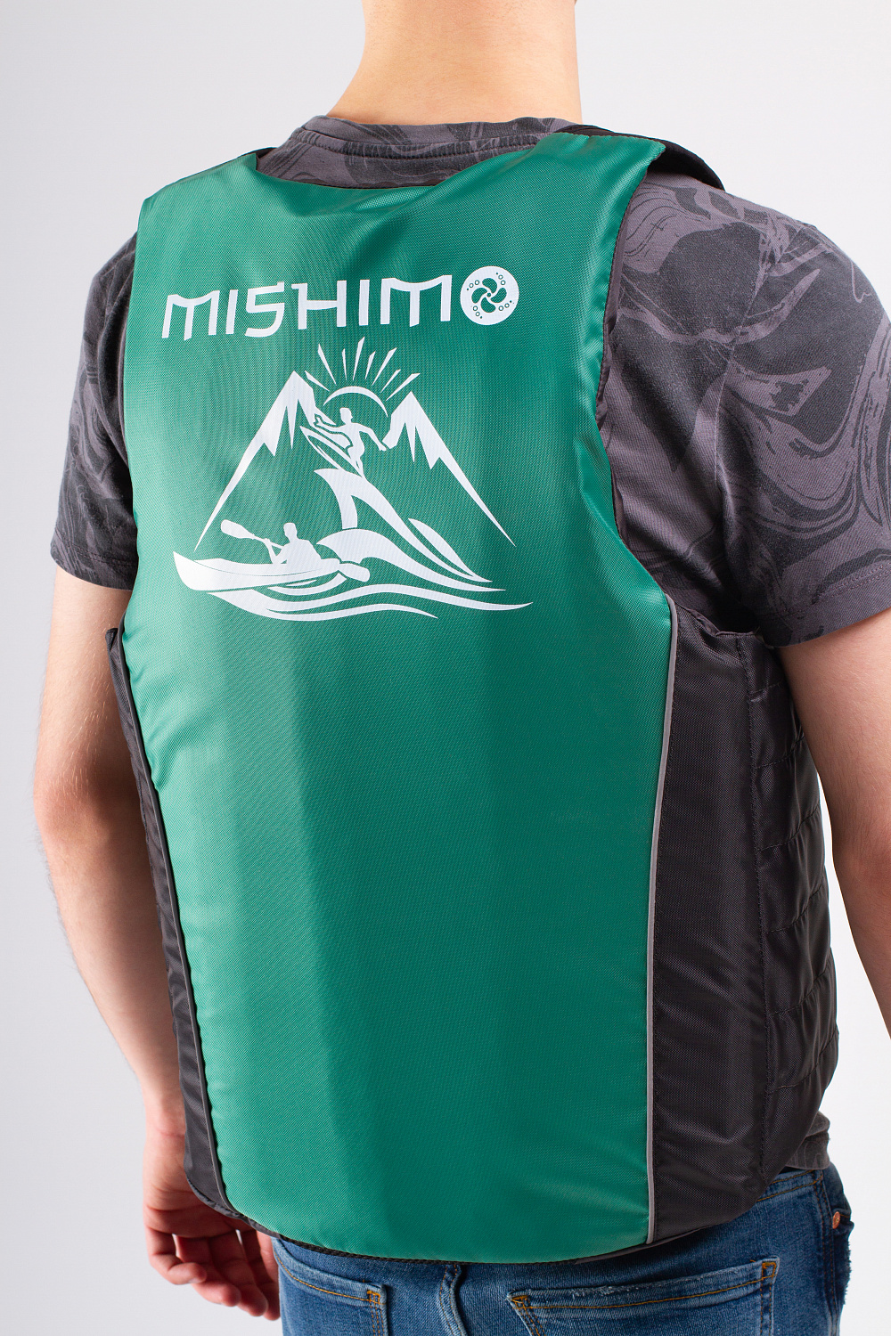 Жилет спасательный MISHIMO PRO Премиум качества Черно-зеленый в Находке