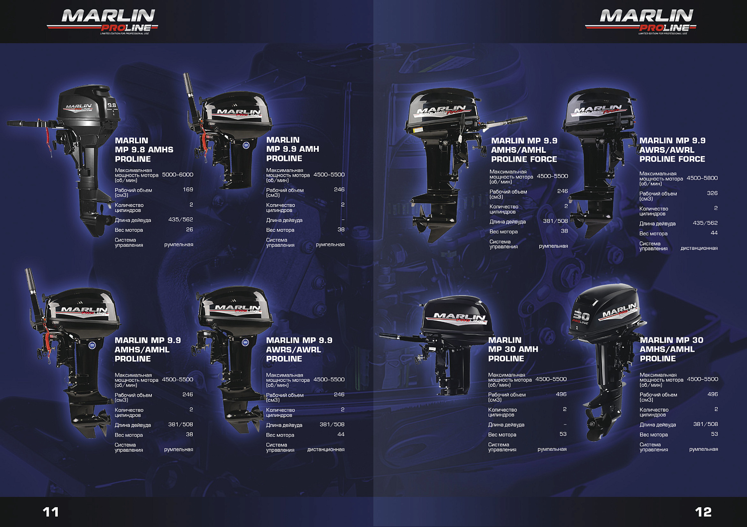 Лодочный мотор MARLIN PROLINE MP 9.9(15) AMHL в Находке