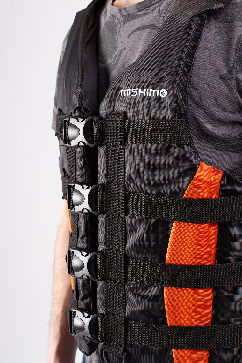 Жилет спасательный MISHIMO PRO Премиум качества Черно-оранжевый в Находке