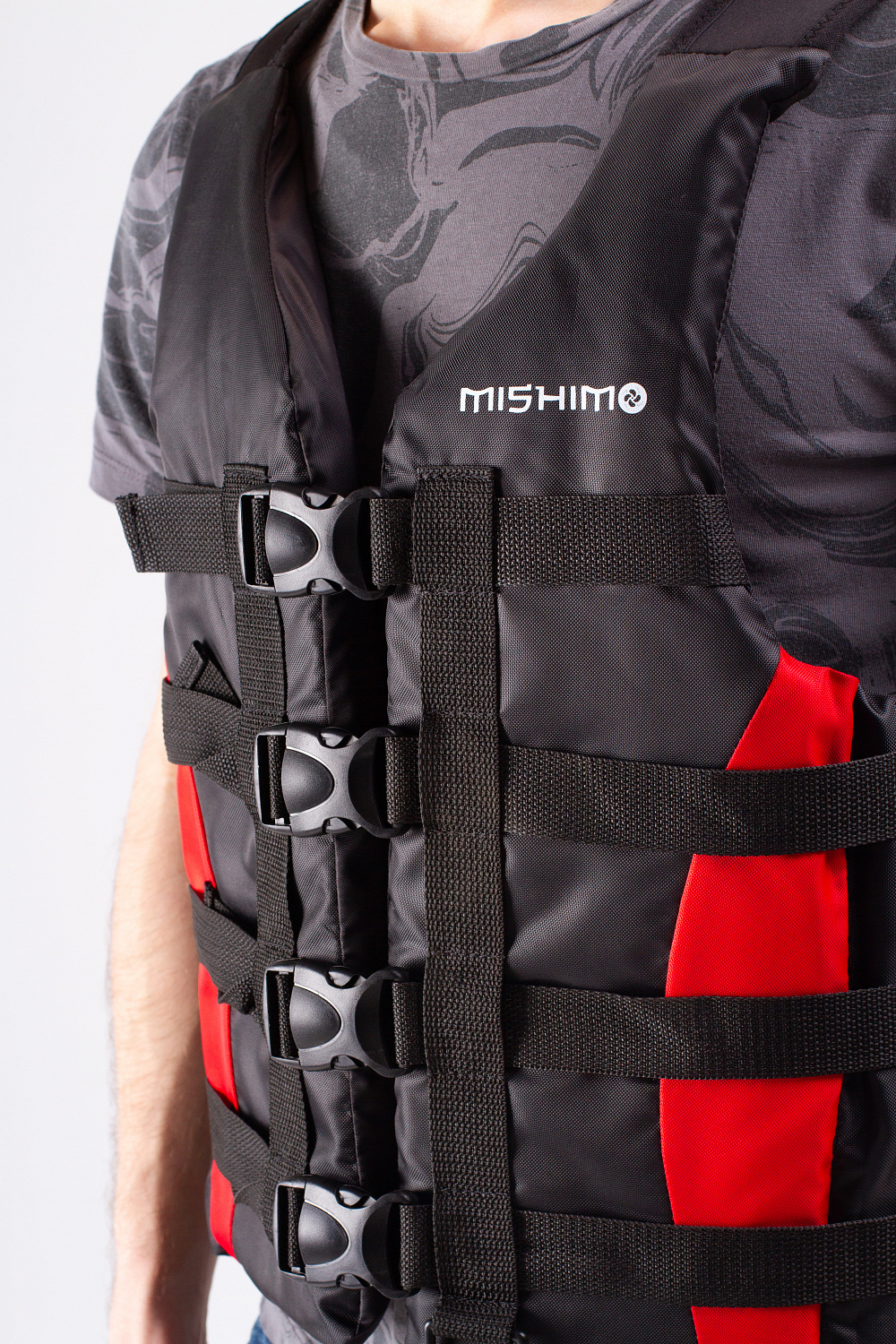 Жилет спасательный MISHIMO PRO Премиум качества Черно-красный в Находке
